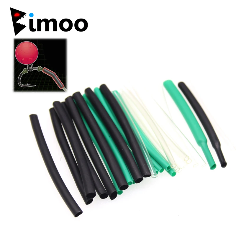 Bimoo 6Packs Carp Fishing Rigs Shrink Tube Heating Shrink Tube Size 1mm 1.5mm 2mm 2.5mm 3mm 3.5mm Carp Fishing Accessories