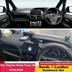 For Toyota Noah G Voxy ESQUIRE R80 2015-2020 Leather Dashmat Dashboard Cover Pad Dash Mat Carpet Car-Styling Accessories Suede
