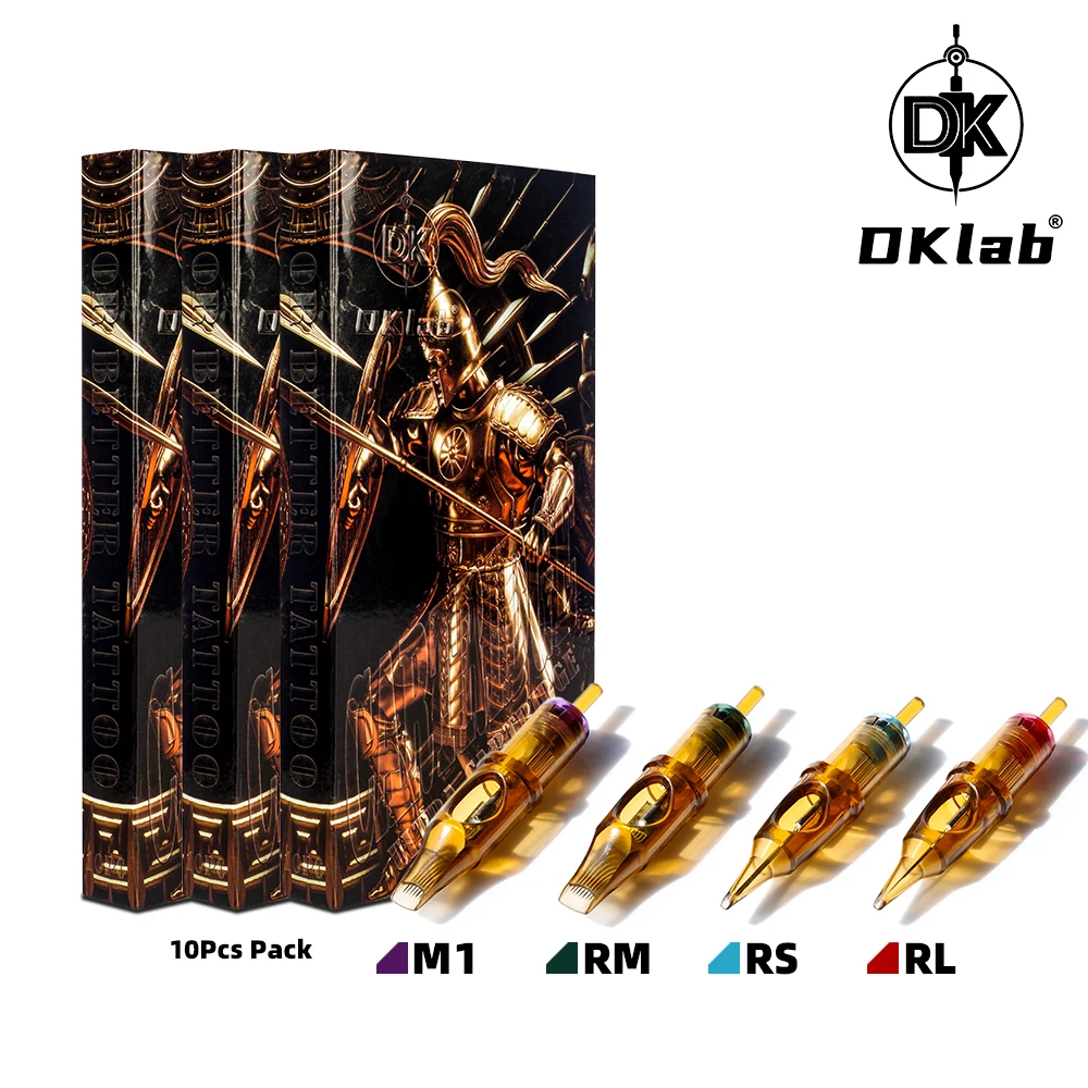 DKLAB Warrior Professional Tattoo Cartridge Needles,10pcs Pack 0.35mm RL /M1 /RM(MC) / RS Microblading Makeup Supplies