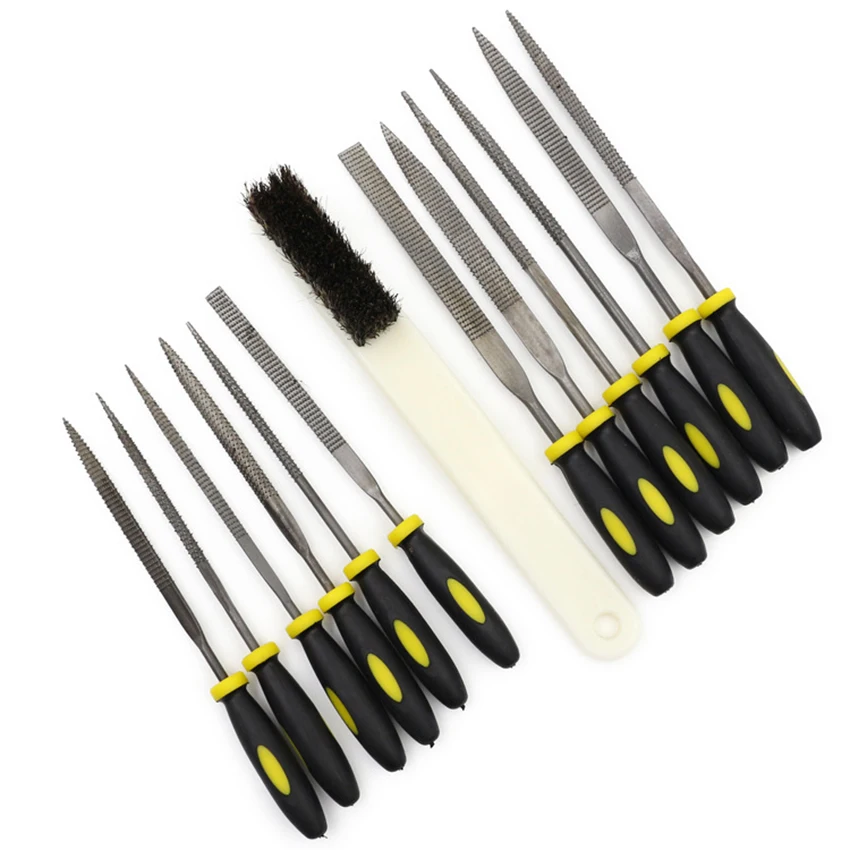 15PCS/Set Diamond File, Multipurpose Needle File with Brush, Suitable for Metal Sanding, Sanding, Jewelers, Hobby, Wood