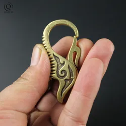 Vintage Copper Phoenix Keychains Trinkets Brass Chinese Mythical Animals Lucky Keyrings Jewelry Car Key Holders Valentines Aay