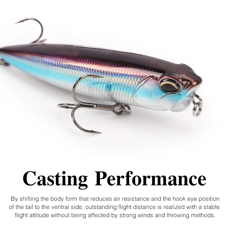 TSURINOYA 110mm 20.5g Topwater Floating Pencil DW58 Minnow Crank Wobbler Quality Fishing Tackle Hooks For Fishing Lure