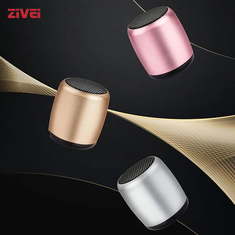 ZIVEI Gold Mini Speaker Metal TWS Bluetooth Speaerk with One Key Easy to Operate and Lightweight Easy to Carry BM3