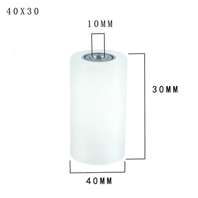 2 peças 30 mm de altura roda de rolo de nylon, roda guia de rolamento, correia plana usinada