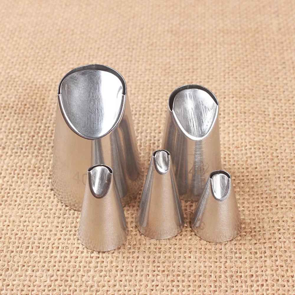 5pcs/set Chrysanthemum Nozzle Icing Piping Pastry Nozzles Kitchen Gadget Baking Accessories Sugar Cupcake Cake Decoration Tools