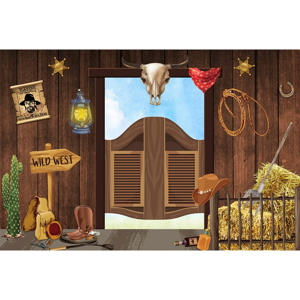 خلفية حفلات Wild West ، خلفية كاوبوي غربية لأعياد الميلاد ، لافتة حفلات أعياد الميلاد ، زخرفة خلفية ، صور