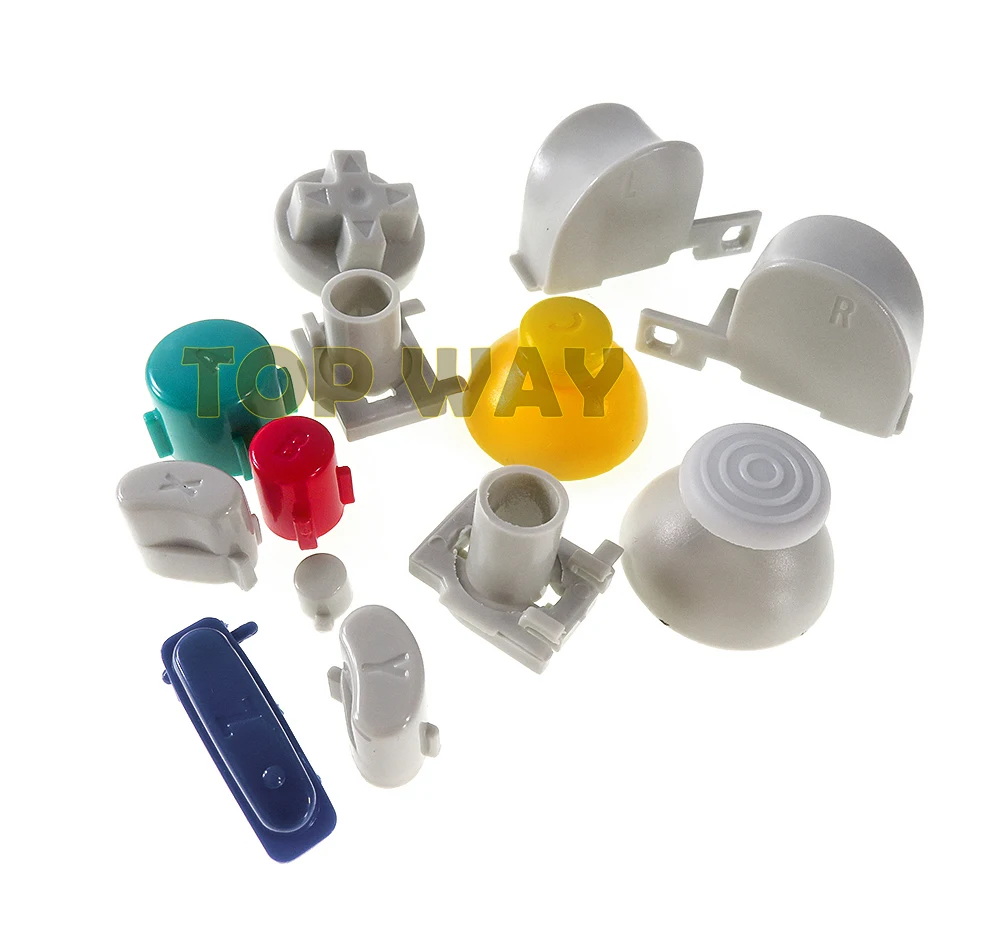 2 مجموعات استبدال إصلاح جزء مجموعة كاملة L R ABXY Z لوحات المفاتيح أزرار ل نينتندو NGC تحكم الملونة زر كامل