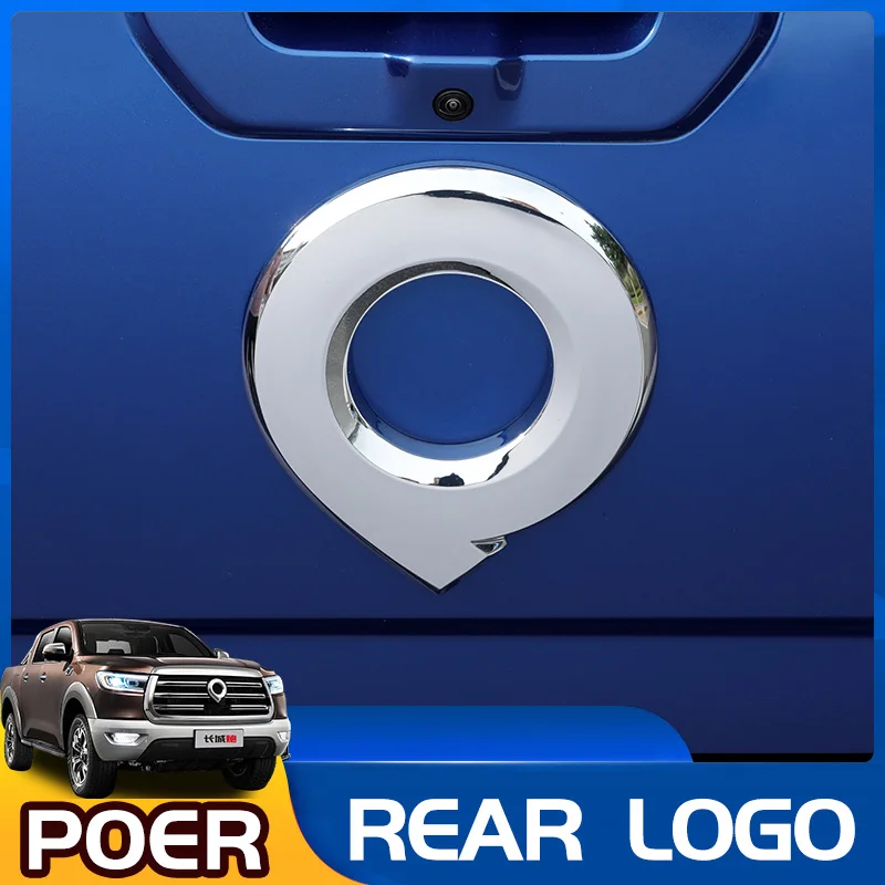 GWM POER Chrome Emblem Badge Car Rear Trunk Lid Sign Nameplate Decoration Sticker POWER LOGO PICKUP TRUCK