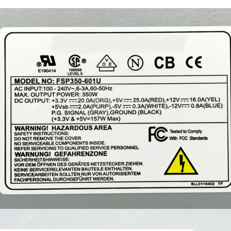 New Power Supply Adapter For FSP SSG520 FSP350-601U FSP350-701U FSP3501UR-JNP 1U PSU Adapter power Supply