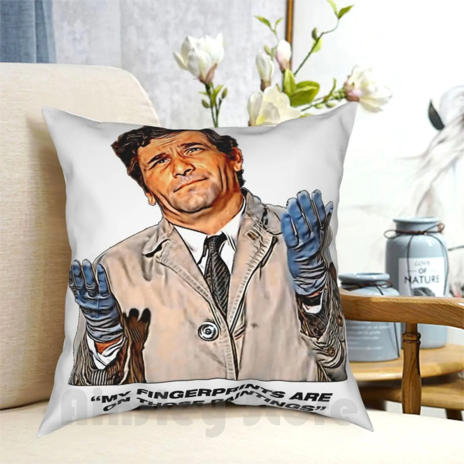 Columbo : Suitable For Framing Pillow Case Printed Home Soft Throw Pillow Columbo Peter Falk Tv 80S Humor Humour 70S