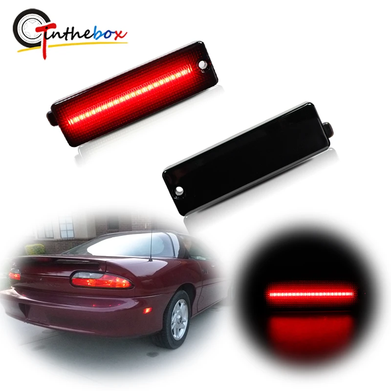 LED Rear Bumper Side Marker Lights Smoked RED Turn Signal Light For Pontiac Firebird 1998 1999 2000 2001 2002 T10 Car Light