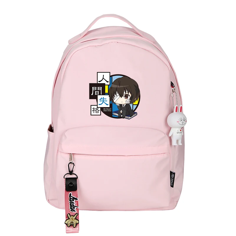 

Bungo Stray Dogs Kawaii Girls School Bags Small Travel Bagpack Anime Bookbag Nylon Pink Shoulder Bags Women Cartoon Back Pack