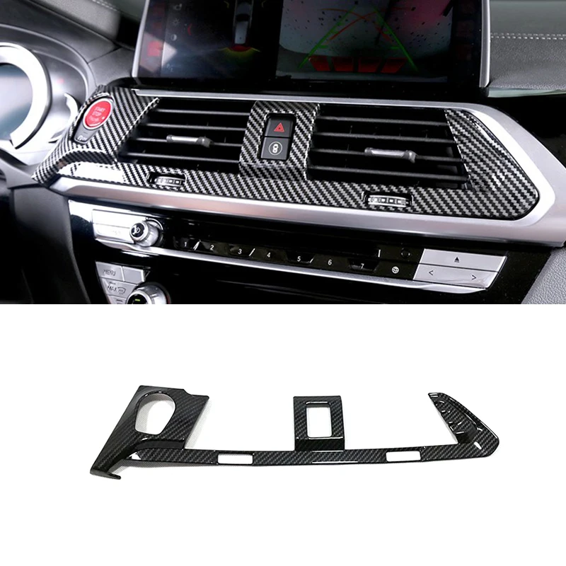 

ABS Carbon fiber For BMW X3 G01 2018 2019 Car middle air outlet Decoration Cover Trim Sticker Car Styling accessories 1pcs