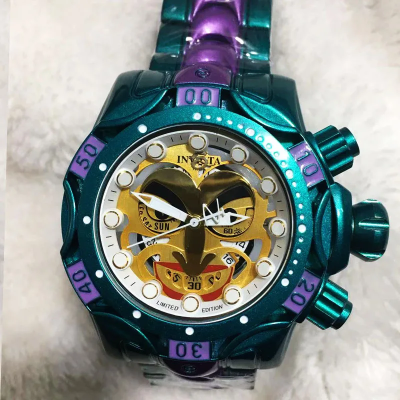 Nieuwe Europese En Amerikaanse Kleurrijke Clown Serie Mannen Quartz Horloge Paar Horloge Gift Souvenir Sieraden Luxe Horloge