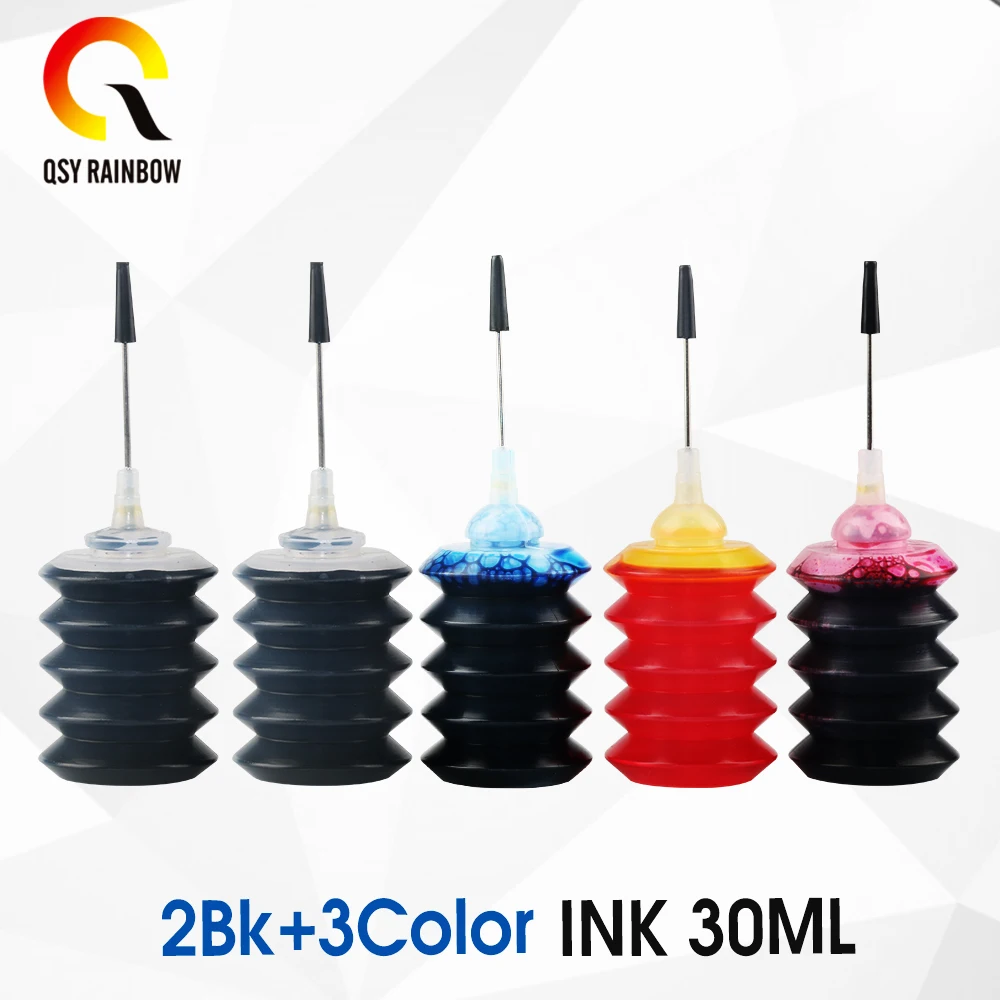 30ML Refill Dye Ink Kit For Epson Canon HP Brother Lexmark DELL Kodak Inkjet Printer Cartridge Printer for hp 302 301 652 21 901