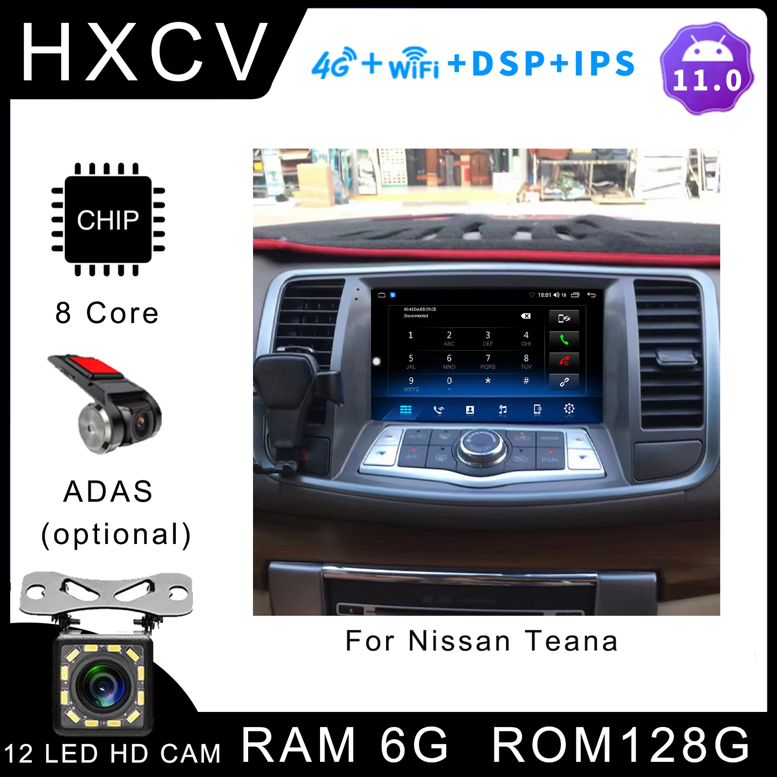 

HXCV Android Smart car radio For Nissan Teana gps navigator for car 4G car stereo car radio with bluetooth DAB+ Carplay