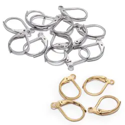 20pcs/lot Stainless Steel Gold Korean Earrings For Women Base For Earrings Hooks For Jewelry Making Supplies DIY Findings