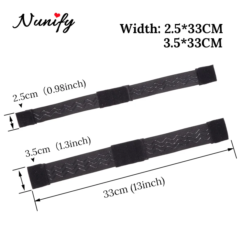 Nunify Adjustable Elastic Band For Wigs With Anti Slip Belt Black Adjustable Sraps With Hook Elastic Wig Band For Wigs 1-3Pcs