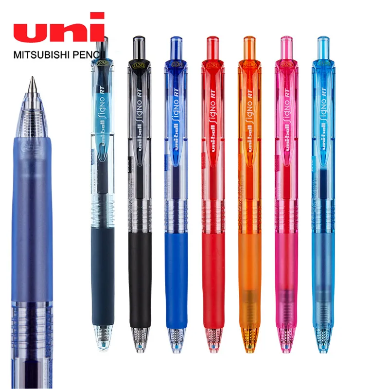 8 pcs/lot Mitsubishi Uni-ball Signo RT UMN-138 0.38mm Gel Ink Pen Black/Blue/Red/Navy Blue/Light Blue/Violet Writing Supplies