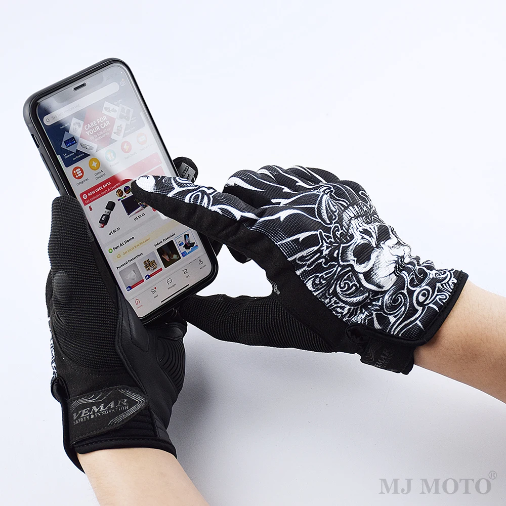 VEMAR Full Finger Racing Motorcycle Gloves luva motoqueiro guantes moto motocicleta luvas de moto Cycling Motocross Gloves gants