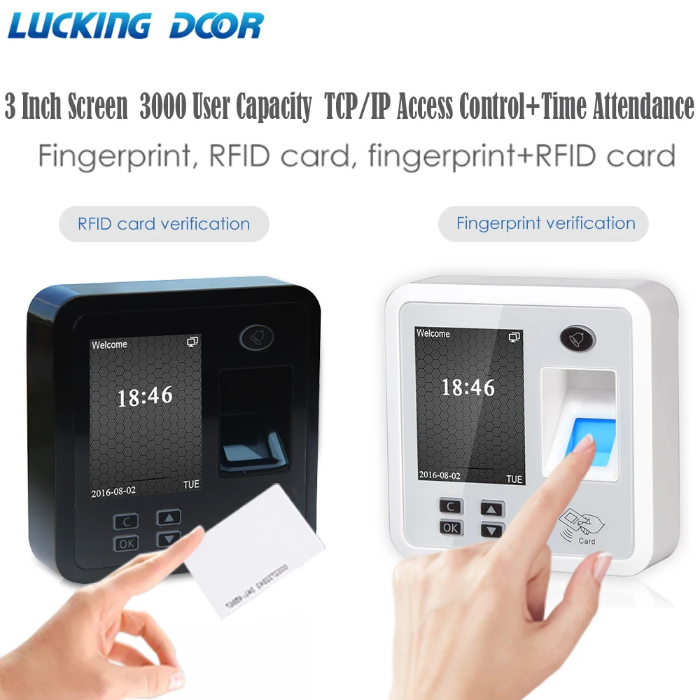 

3000 User Fingerprint Access Control 125Khz RFID Card TCP/IP RS485 USB Port Wiegand input output Biometric Fingerprint Device