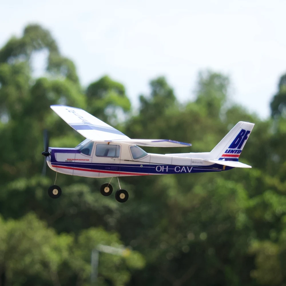 MinimumRC-RC kit de avião de asa fixa para crianças, 3-Channel trainer, azul Cessna152, 360mm wingspan, brinquedos ao ar livre, presentes para crianças