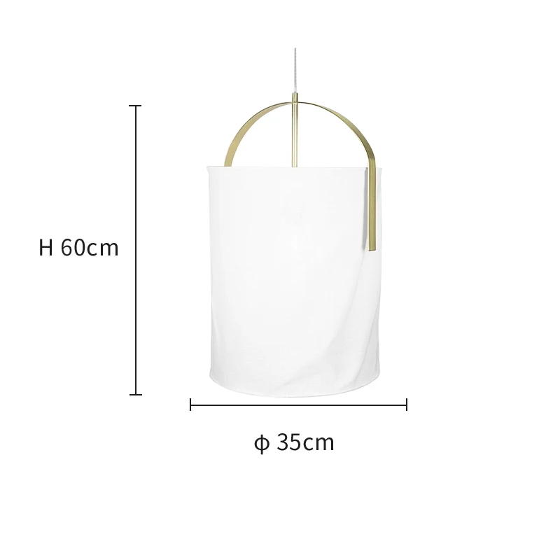 Nordic Linen Hanglamp katoen DIY Stoffen lampenkap LED post moderne verlichting voor Foyer slaapkamer Hotel witte hanglamp