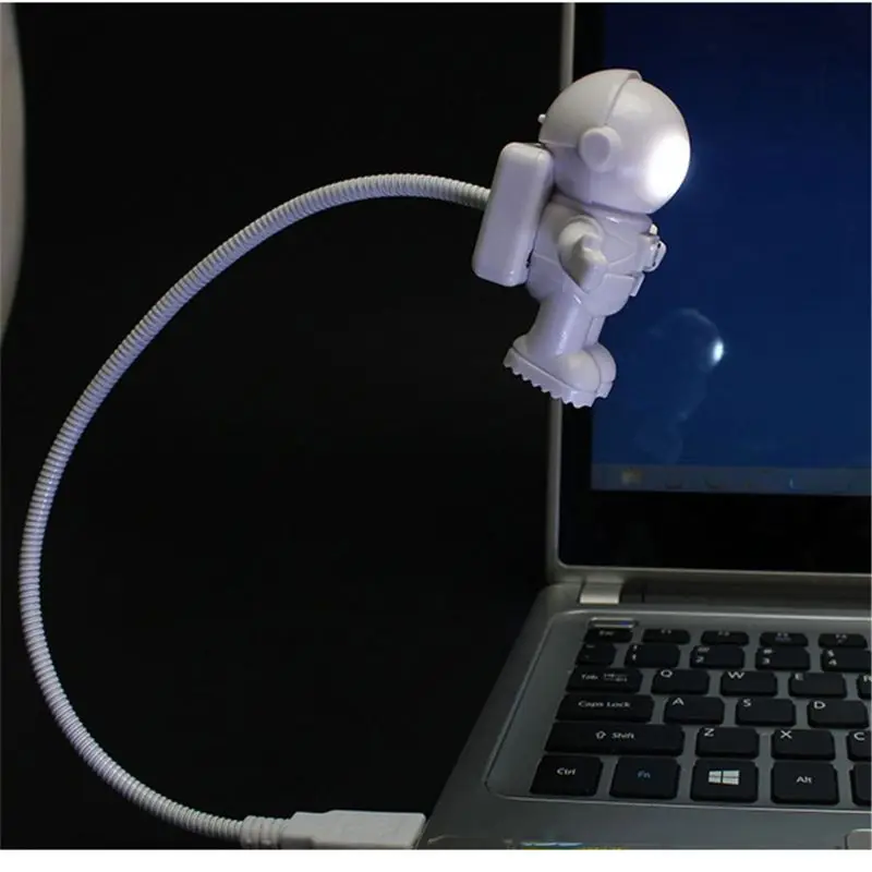 Creative Spaceman Astronaut ยืดหยุ่น LED USB Night Light สำหรับของเล่นเด็กสำหรับโน้ตบุ๊ค PC แล็ปท็อป