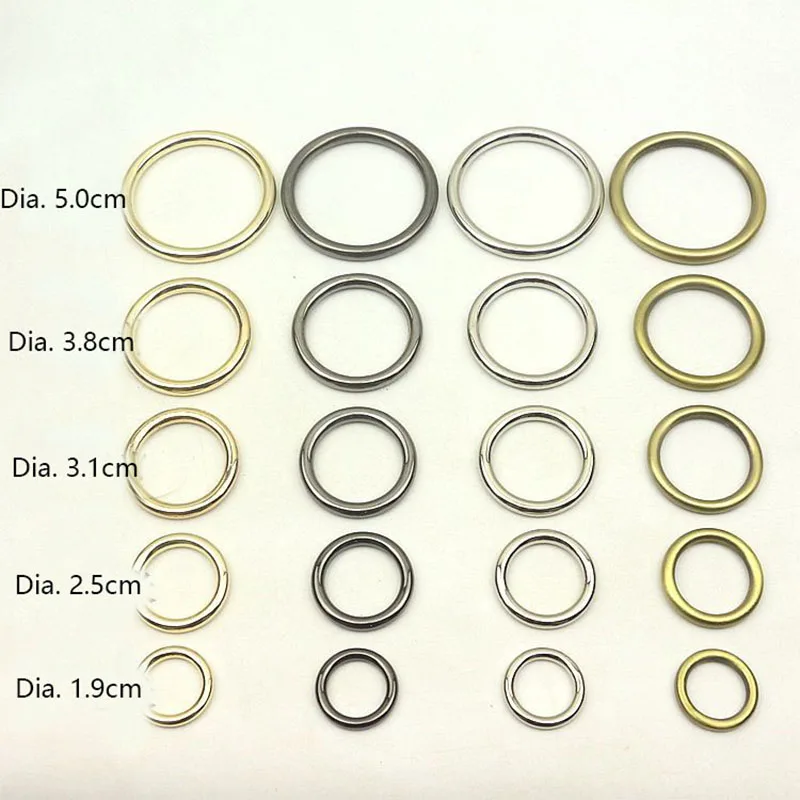 50pcs 20/25/31/38/50mm Metal O Ring Buckles High Quality Hook Snap Bag Keychain Connector Round Buckle Webbing DIY Accessories