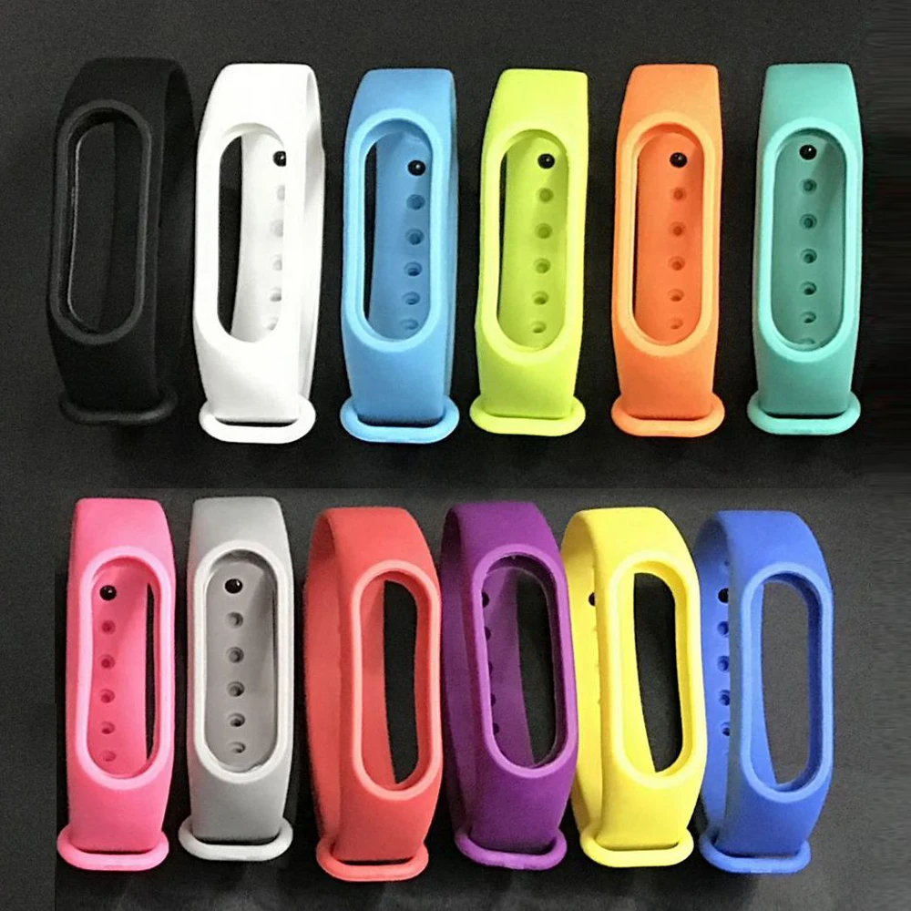 Compatible For Xiaomi Mi Band 3 4 Sport Strap watch Silicone wrist strap For xiaomi mi band 3 4 bracelet Miband 4 3 Strap