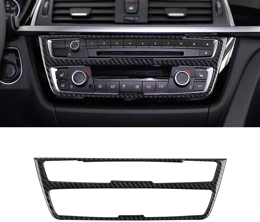 1pc ABS Carbon Fiber Pattern CD Control Console Panel Trim for BMW 3 4 Series F30 F40 Car Interior Modification Decal Mouldings