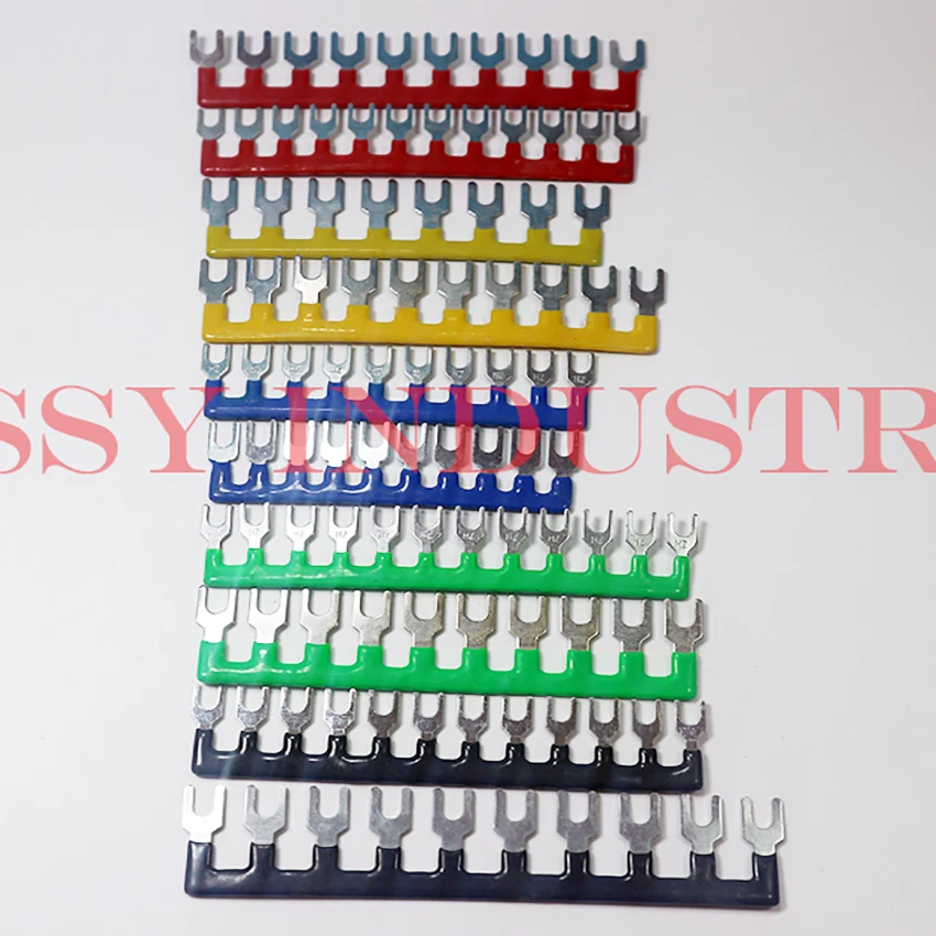 10pcs/lot TB1502 1503 1504 1505 1506 1508 1510 1512 2 to 12 position Wiring Shorting Bar Connector Terminal Block Connector