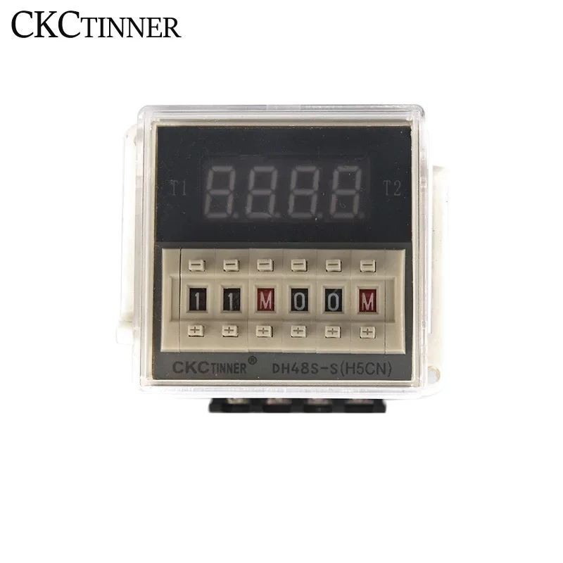 Digital LED Programmable Timer Relay Switch DH48S-S 0.1S-99H Socket Base AC/DC 12V 24V 36V 110V 220V 380V Repeat Cycle Timer