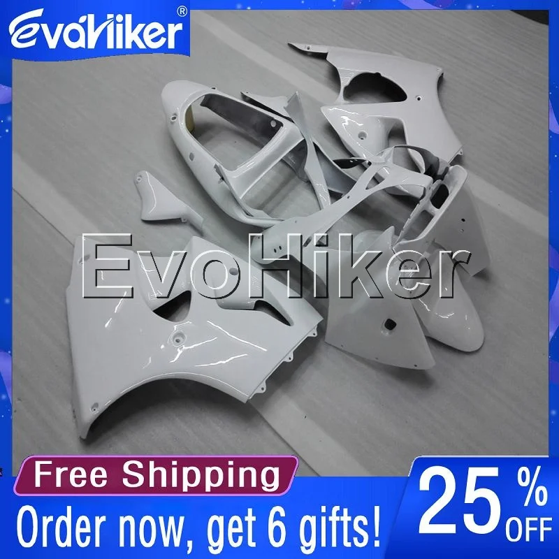 

Custom motorcycle cowl for ZX6R 2000 2001 2002 white ZZR600 05 06 07 08 ABS fairing Injection mold+gifts