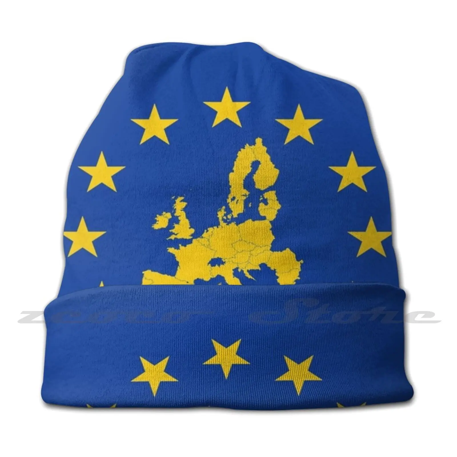 Eu Stars With Map Of Members-Europa Union Adult Kids Knit Hat Hedging Cap Outdoor Sports Breathable Eu Europe European Union