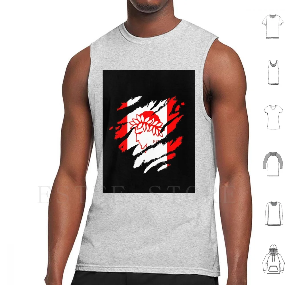 Olympiakos F.c Piraeus Gate 7 Greece Football Fans Tank Tops Vest Sleeveless Olympiakos F C Piraeus Gate 7 Greece