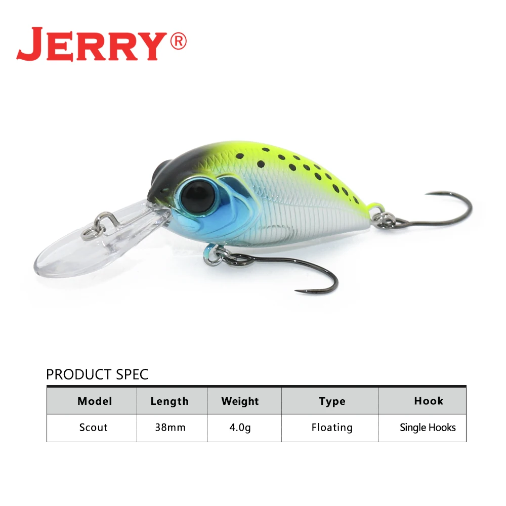 Jerry Single Hook Trout Fishing lures Perch Bass Spinner Casting Bait Minnow Wobbler 45S 38F 40S 50F Pecsa Fishing Tackle