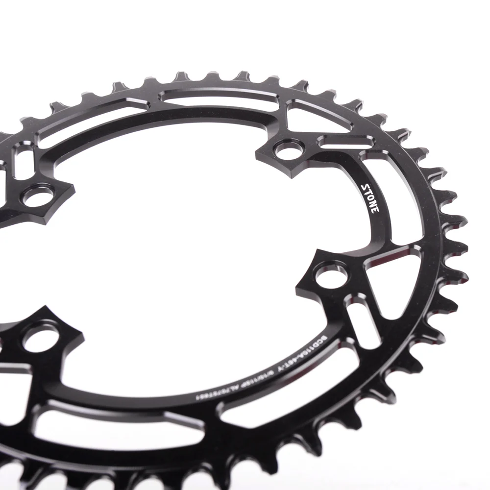 Stone 7075 Circle Chainring 110mm BCD110 4 Arms for APEX Road Bike Folding Bike Narrow Wide Chain Ring Chainwheel Parts