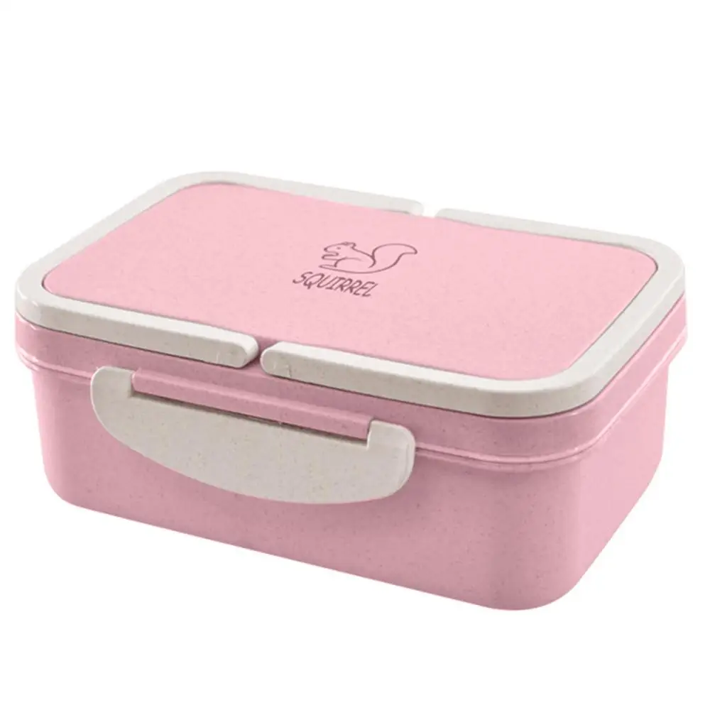 Lunch Box Wheat Straw Picnic Microwave Bento Food Storage Container  New Student Camping Lunch Dinner Lunch Boxes