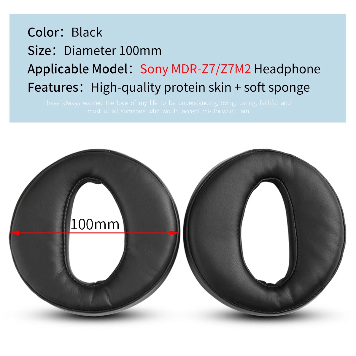 Ear Pads For Sony MDR-Z7 MDR-Z7M2 Headphone Cushion Z7 Z7M2 Protein Earpads Replacement Sponge Earmuffs Headset Accessories