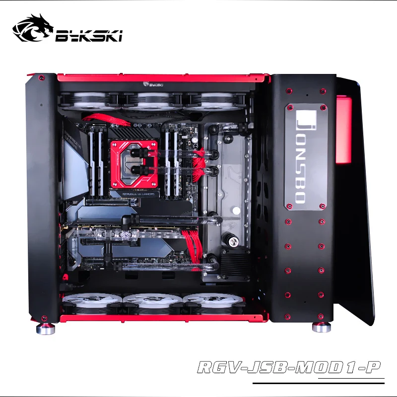 

BYKSKI Acrylic Board Water Channel Solution use for JONSBO MOD1 Computer Case for CPU and GPU Block / 3PIN RGB / Combo DDC Pump