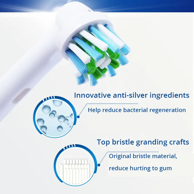 Original oral-b escova de dentes cabeças substituição 3d branco profunda precisão limpa para adulto oral care oralb escovas de dentes elétricas