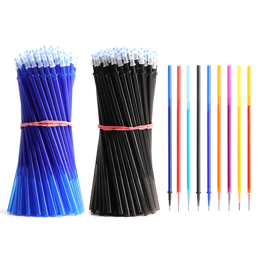 A Pen 20 Pcs/Set Students Erasable Pen Washable Handle Blue Black Red 0.5mm Pens Refill Rod for Office School Writing Supplies