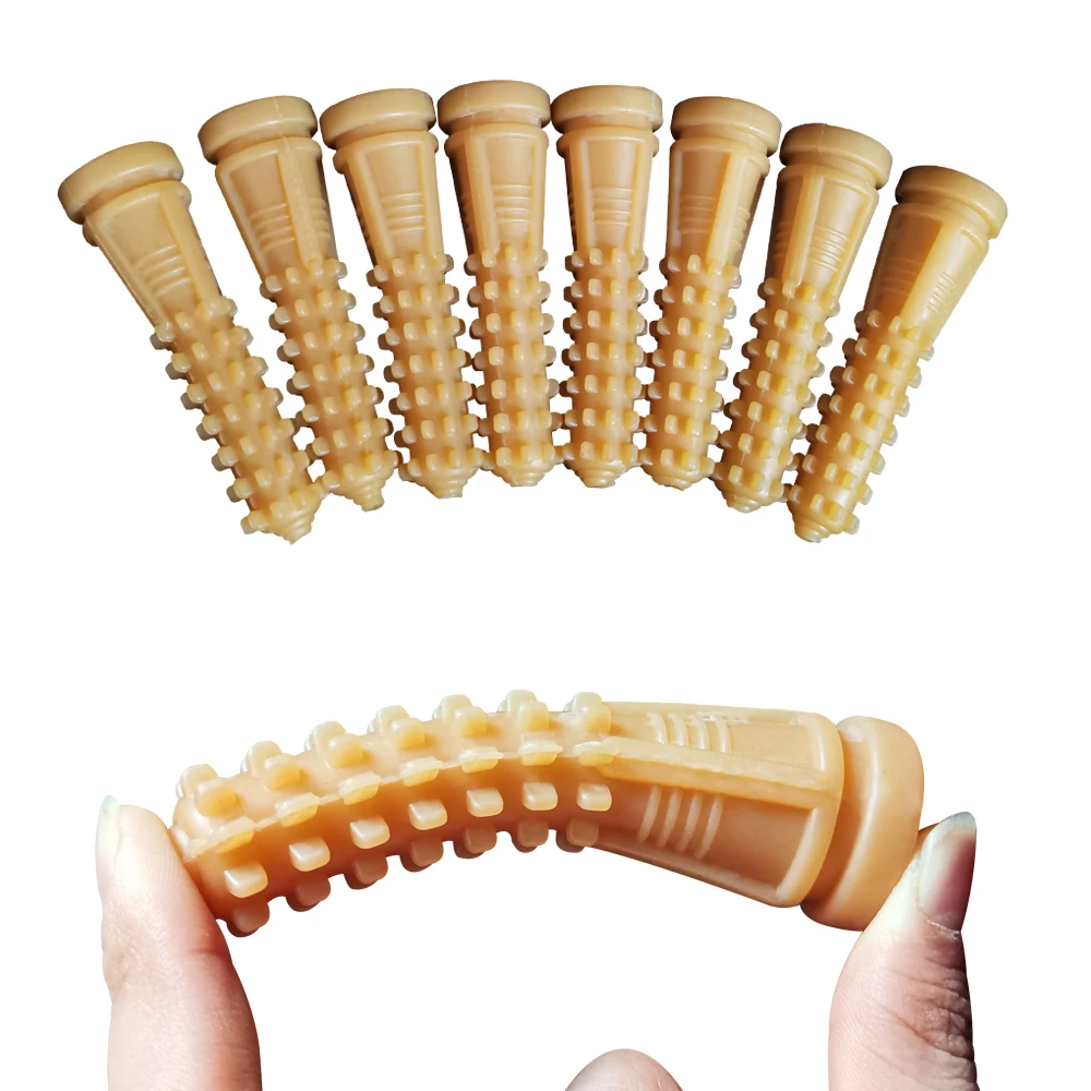 50 pcs 9.5 cm Poultry Plucking Fingers Hair Removal Machine Glue Stick Chicken Plucker Beef tendon material corn rod