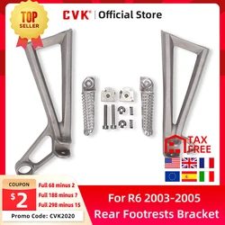 CVK Motorcycle Rear Footrests Bracket Kit Foot Pegs Rest Assembly For Yamaha YZF600 2003 2004 2005 YZF R6 YZF-R6 2003 2004 2005