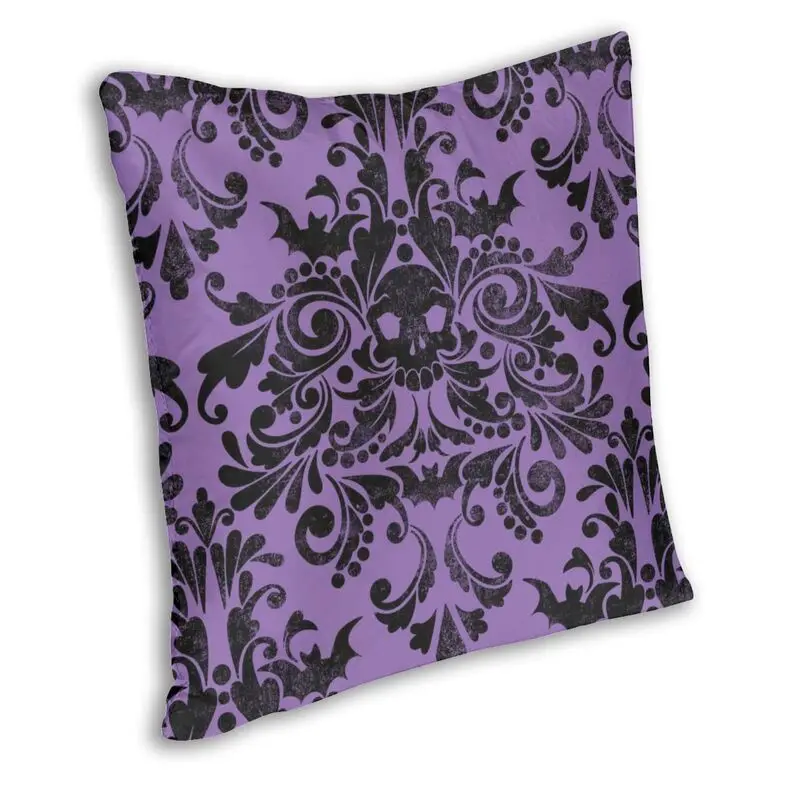 Skull Damask Pattern Cushion Cover Two Side 3D Print Halloween Witch Goth Occult Floor Pillow Case for Car Pillowcase Home Decor