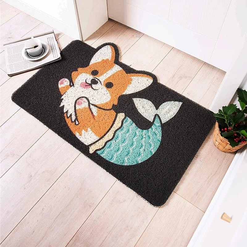 Cartoon Animal Welcome Doormat Entrance Hallway Printed Non-Slip Floor Rugs Front Door Mat Outdoor Rugs Carpet Bedroom Kitchen