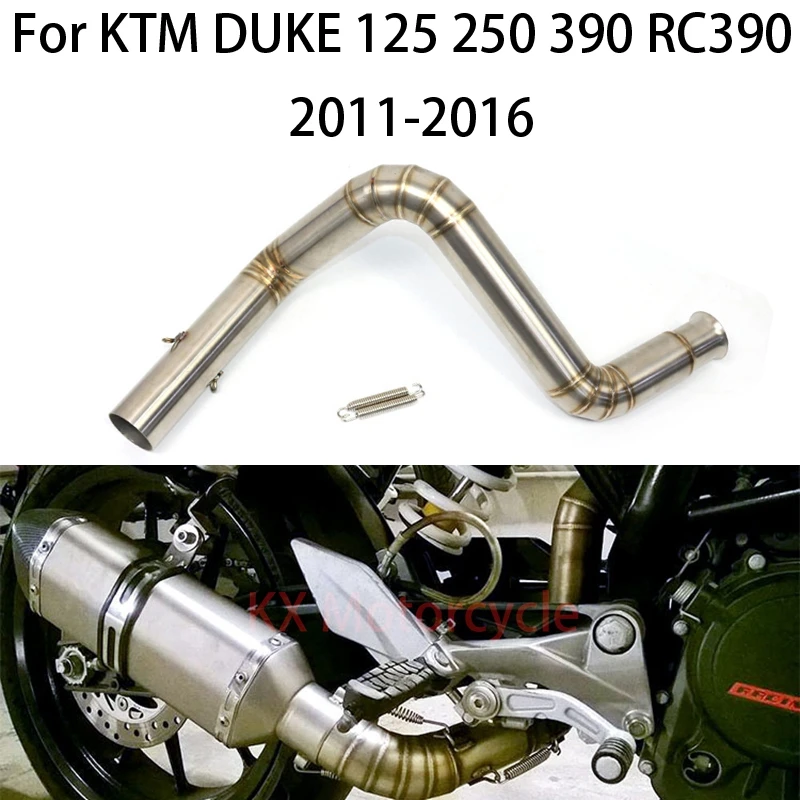 

For KTM 125 250 390 rc390 duke 200 duke 390 2011-2016 Motorcycle Exhaust Middle Mid Link Pipe Muffler Tube Motocross stainless