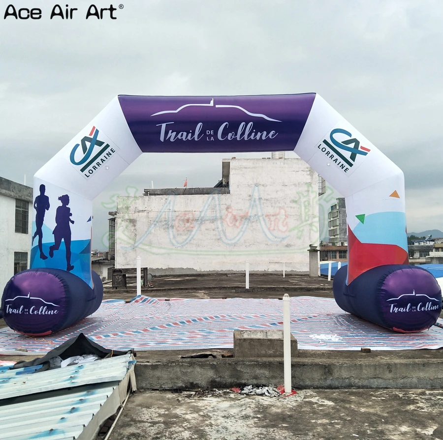 

Inflatable Start-finish Line, Tubular Entrance, Full Printing Standard Arch, Free Standing Balloon for Triathlon, 7.5m W