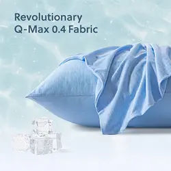 Bedding Cooling Pillowcases for Bed Brushed Microfiber Ultra Silky Soft Cotton Hidden Zipper Blue Pillow Protector 48X74cm